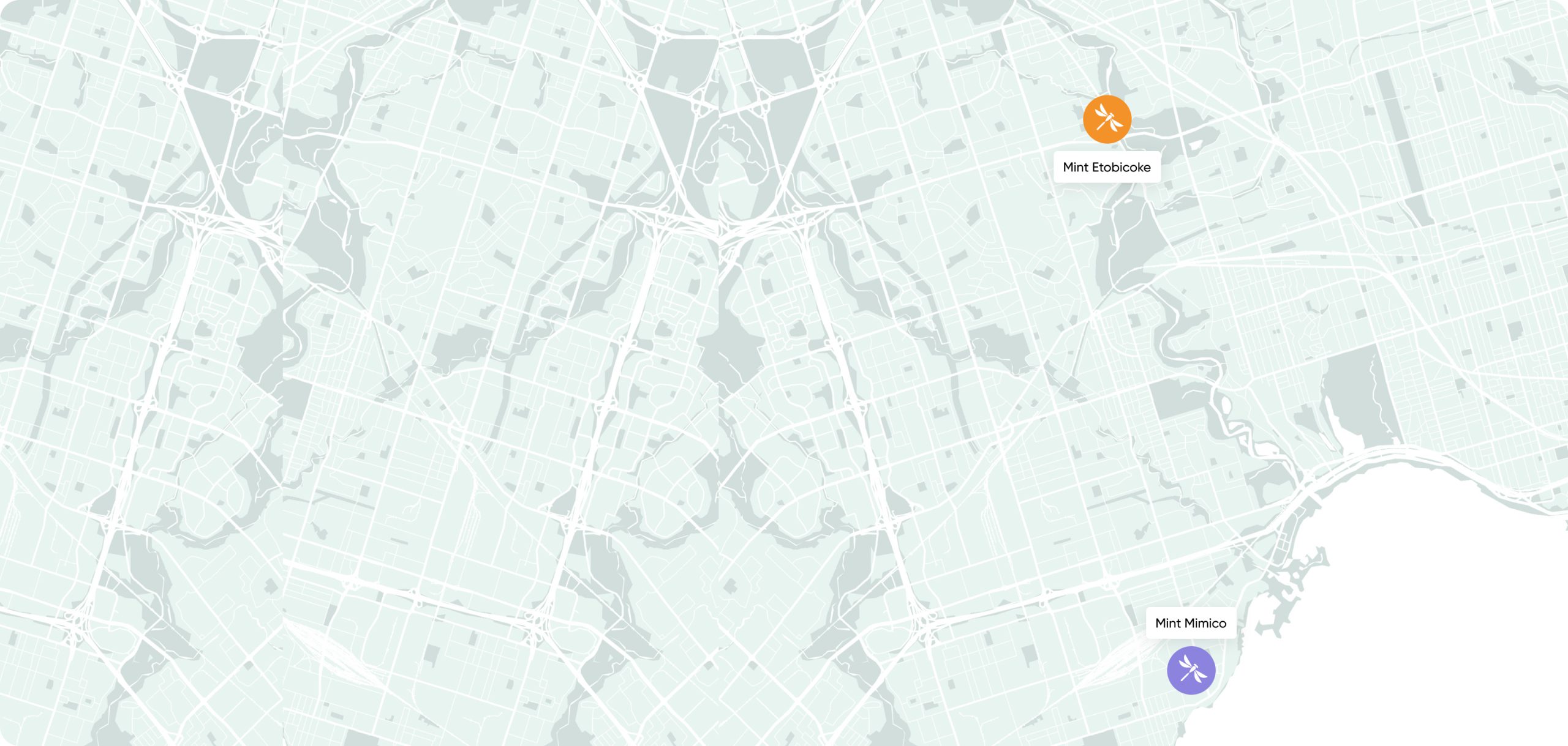 Mint   Contact Page Map